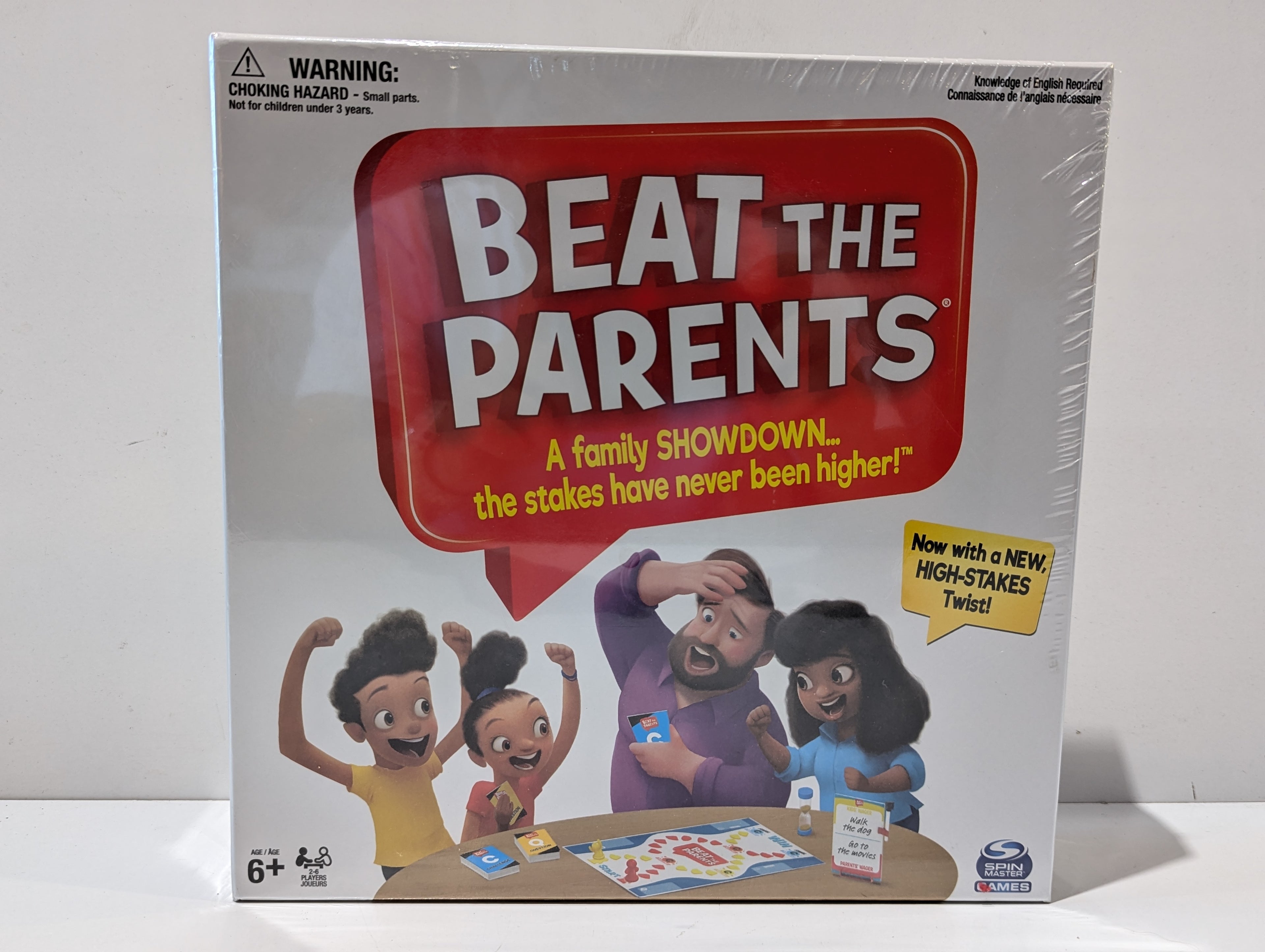 Beat The Parents Family Showdown Board Game High Stakes Edition Spin Master Ages 6+