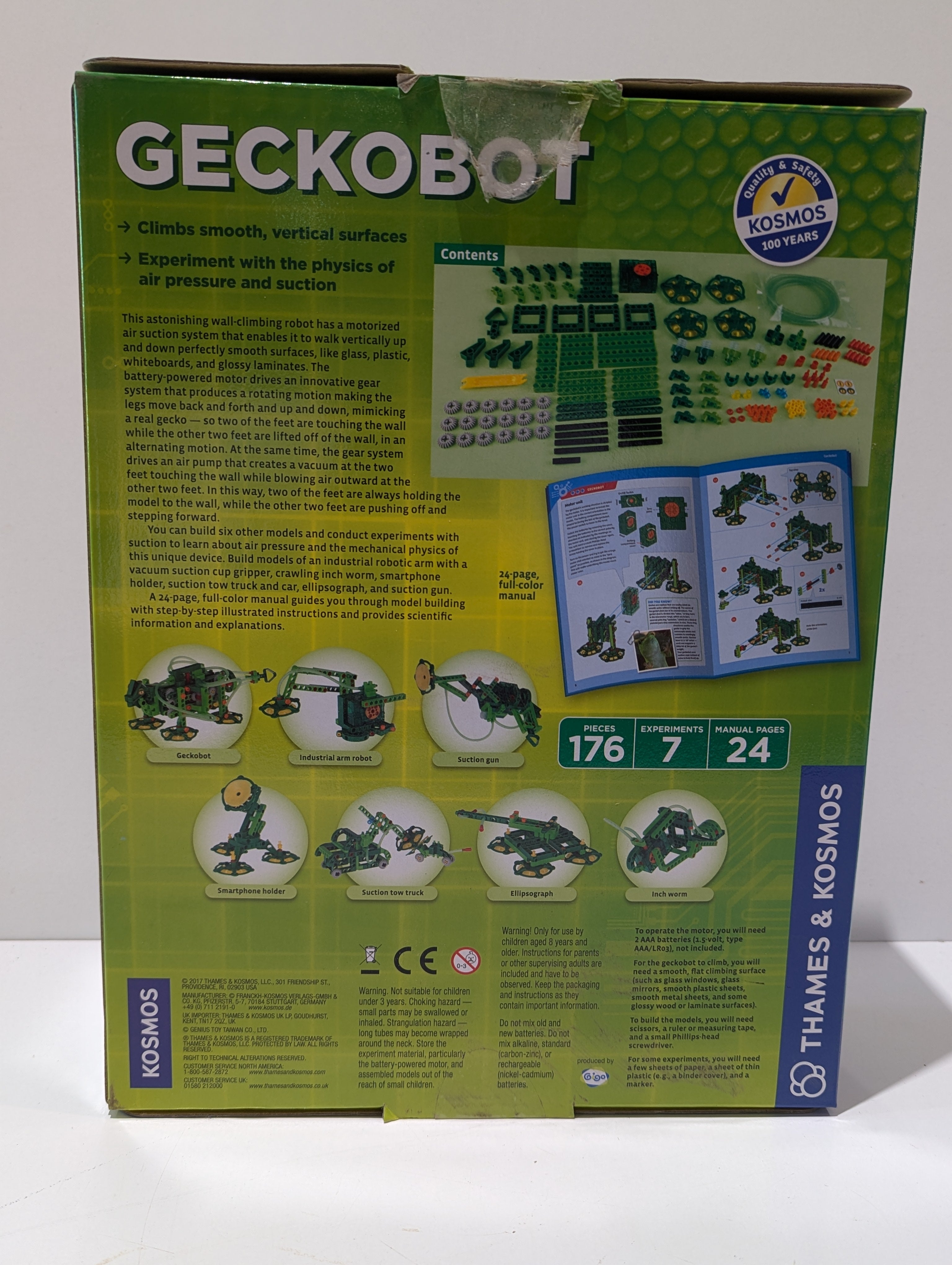 Thames & Kosmos Geckobot STEM Experiment Kit 176 Pieces Build 7 Models Ages 8+