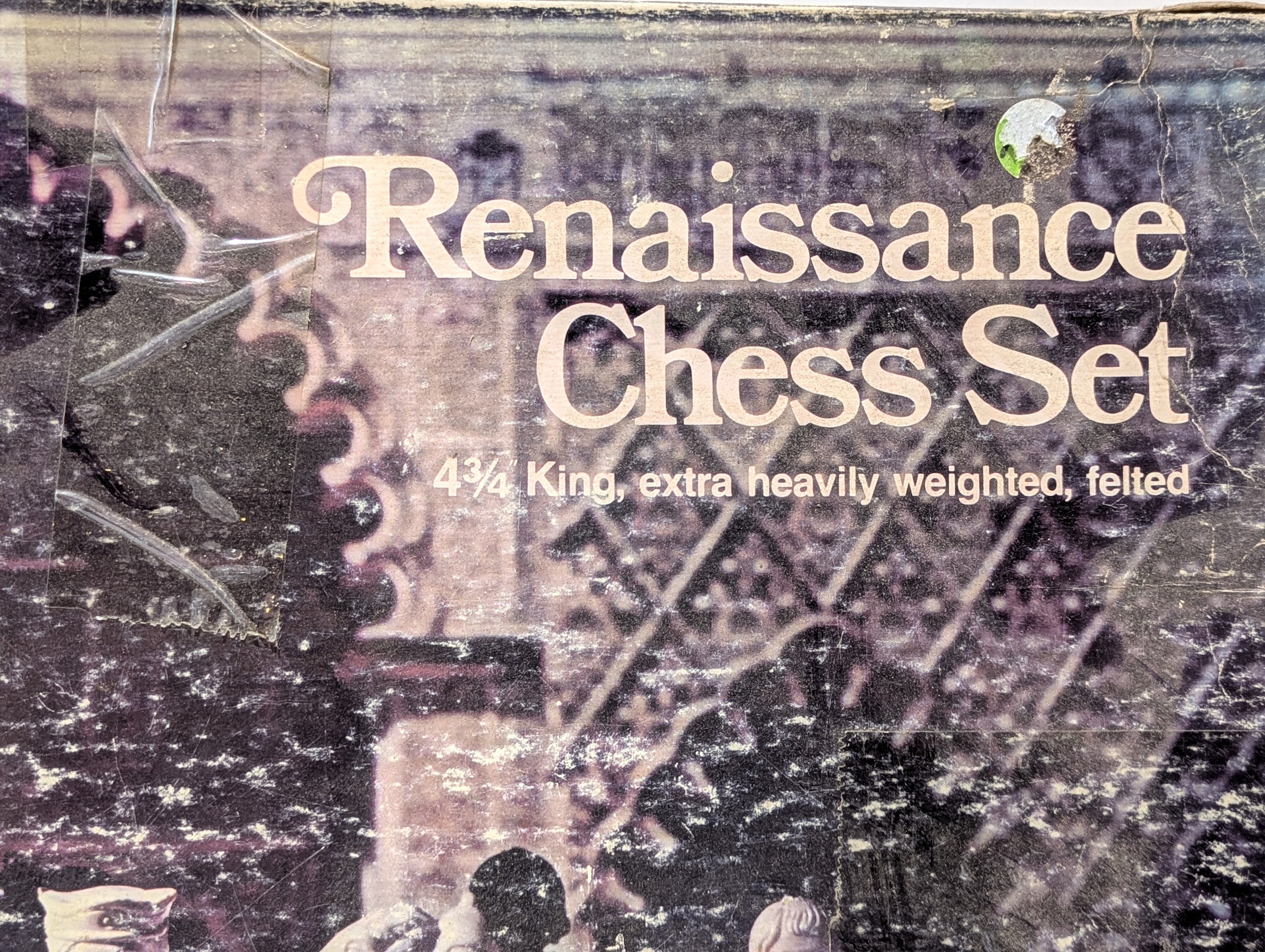 Vintage Renaissance Chess Set 4¾ Inch King Extra Heavily Weighted Felted Pieces