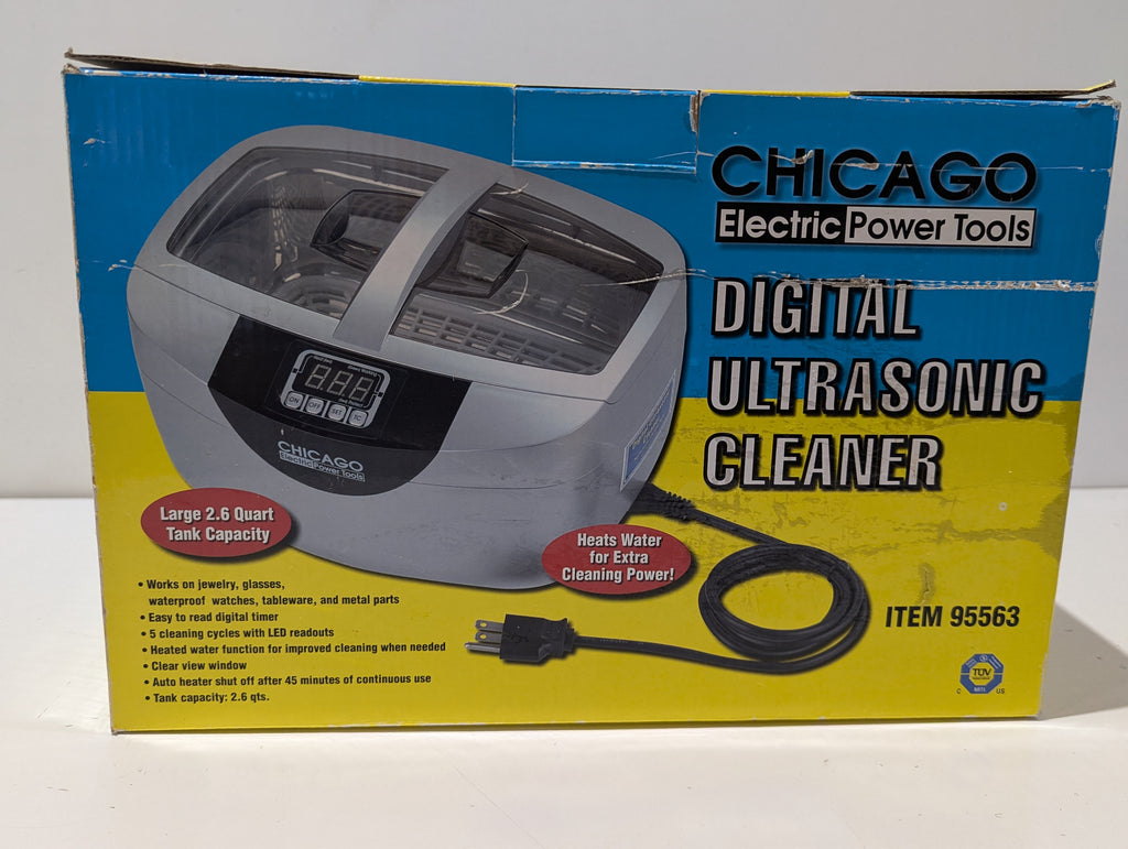 Chicago Digital Ultrasonic Cleaner 2.6 Quart Heated Cleaning Tank Item 95563