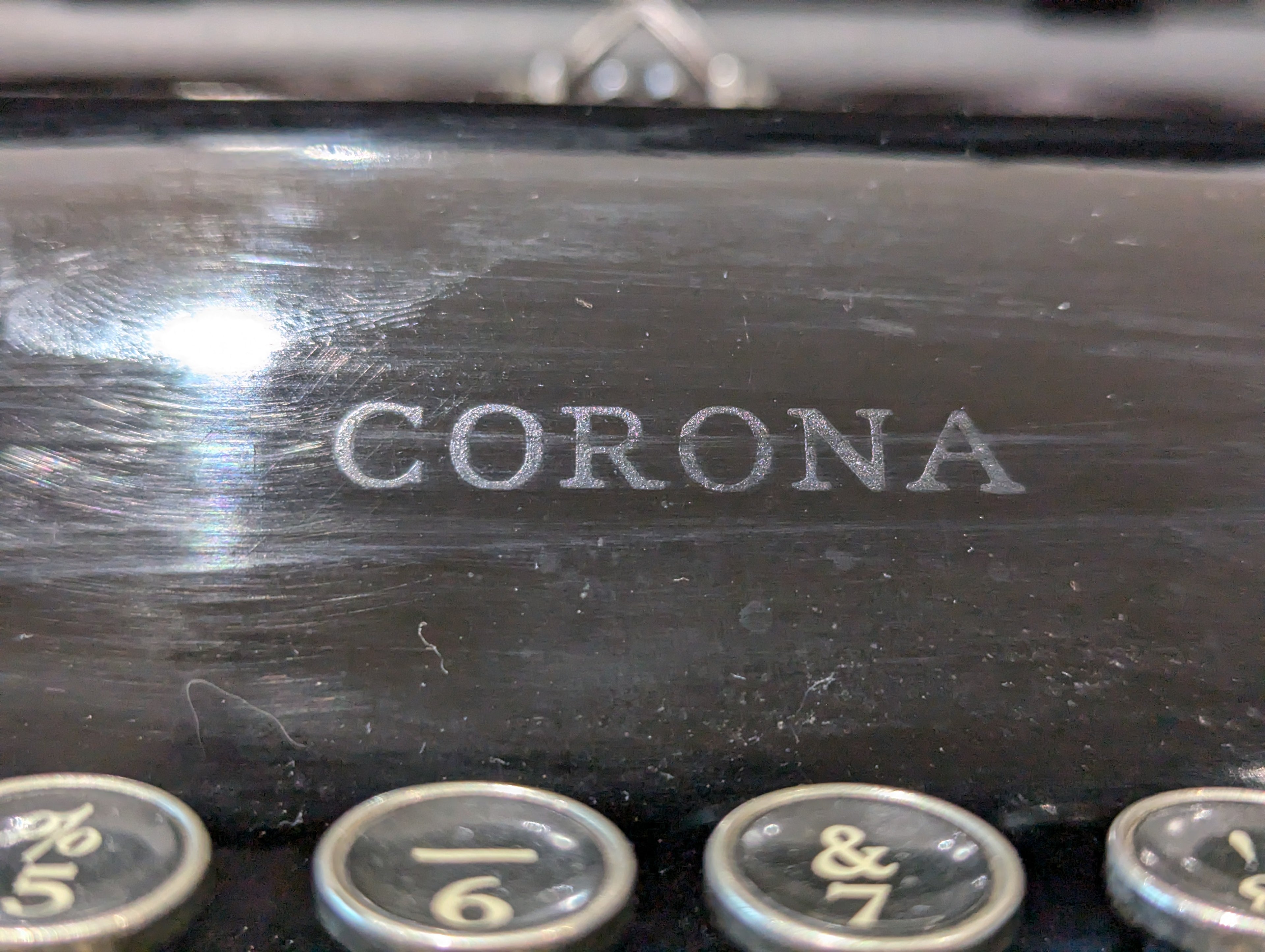 Vintage Corona Sterling Portable Manual Typewriter With Carry Case Black USA