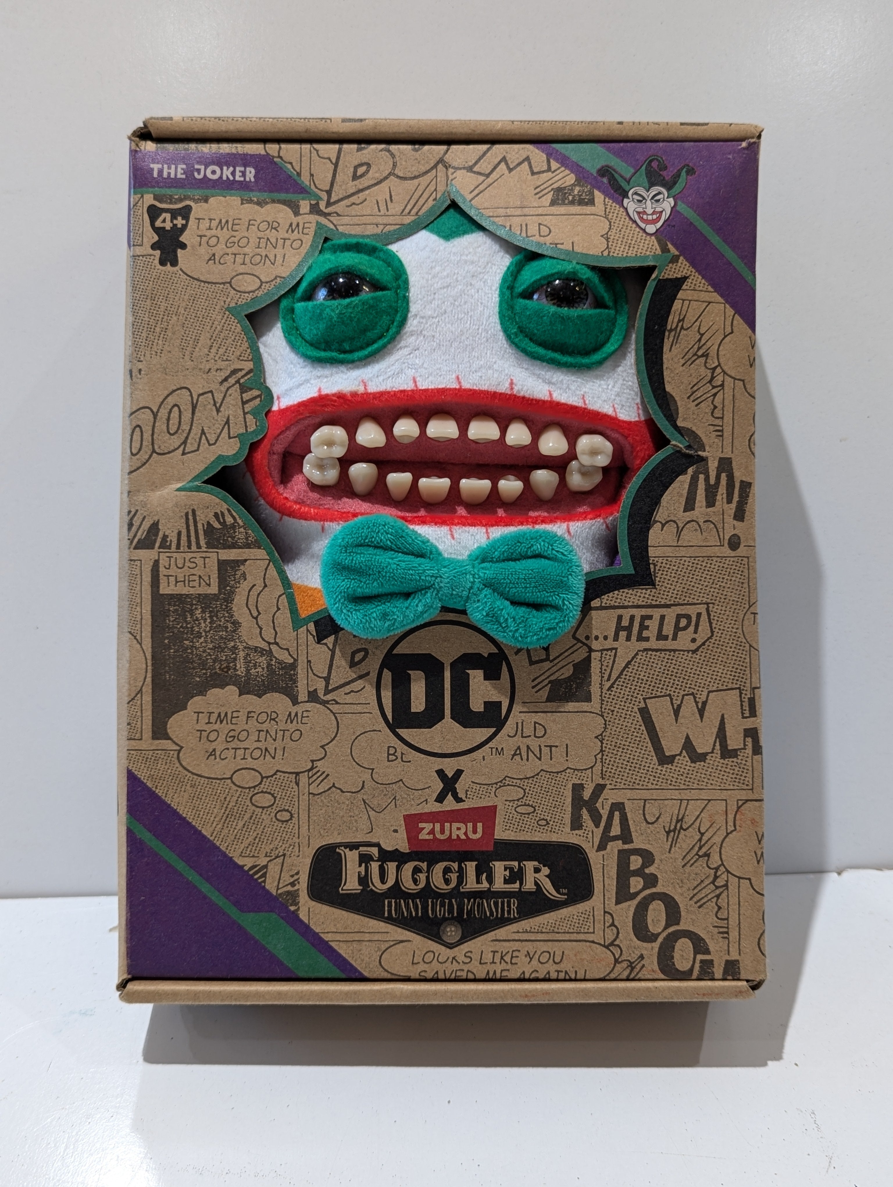 DC X ZURU Fuggler The Joker Funny Ugly Monster Plush Toy New In Box Sealed
