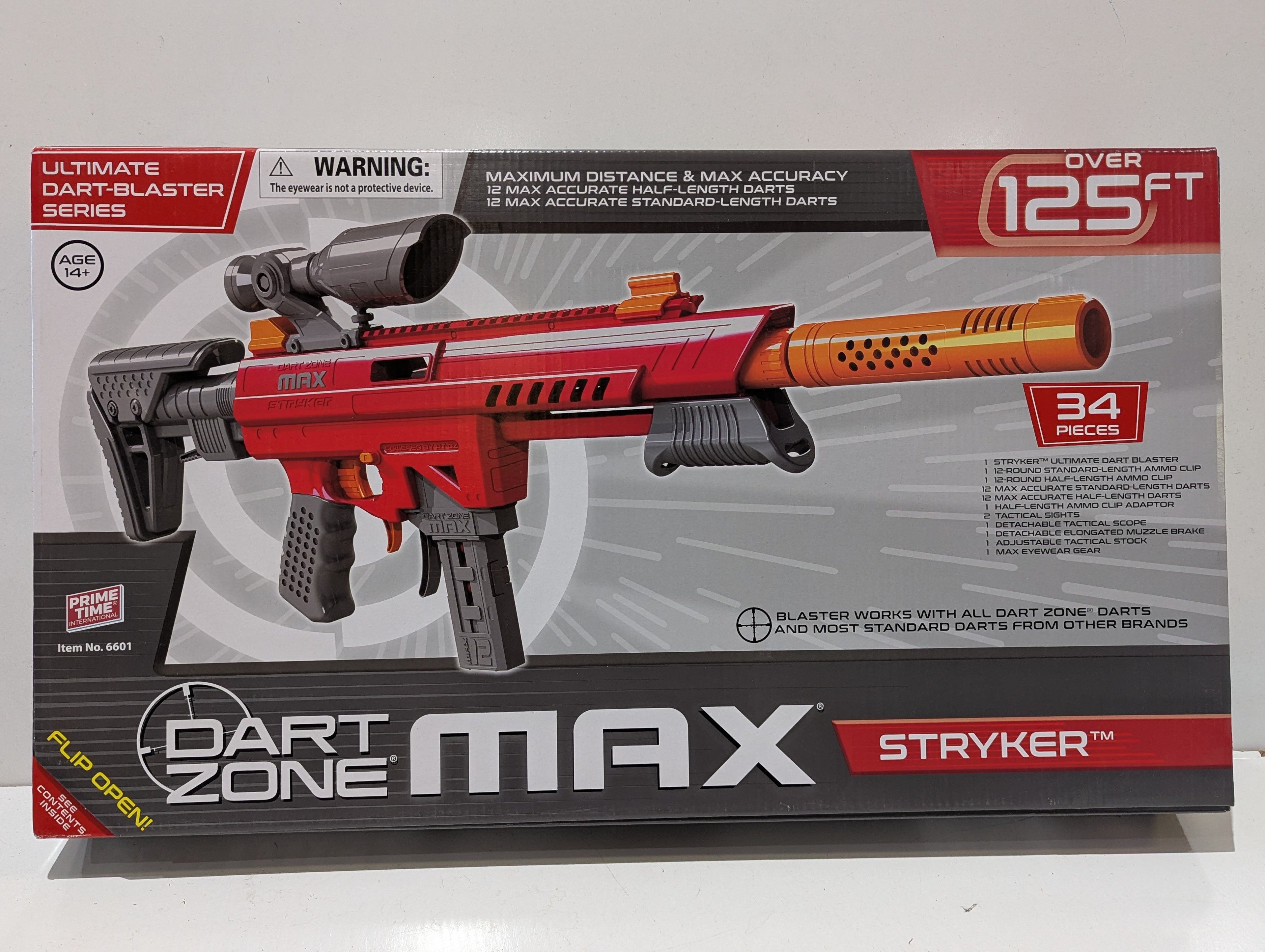 Dart Zone Max Stryker Ultimate Dart Blaster 34 Piece Foam Dart Launcher Set NIB