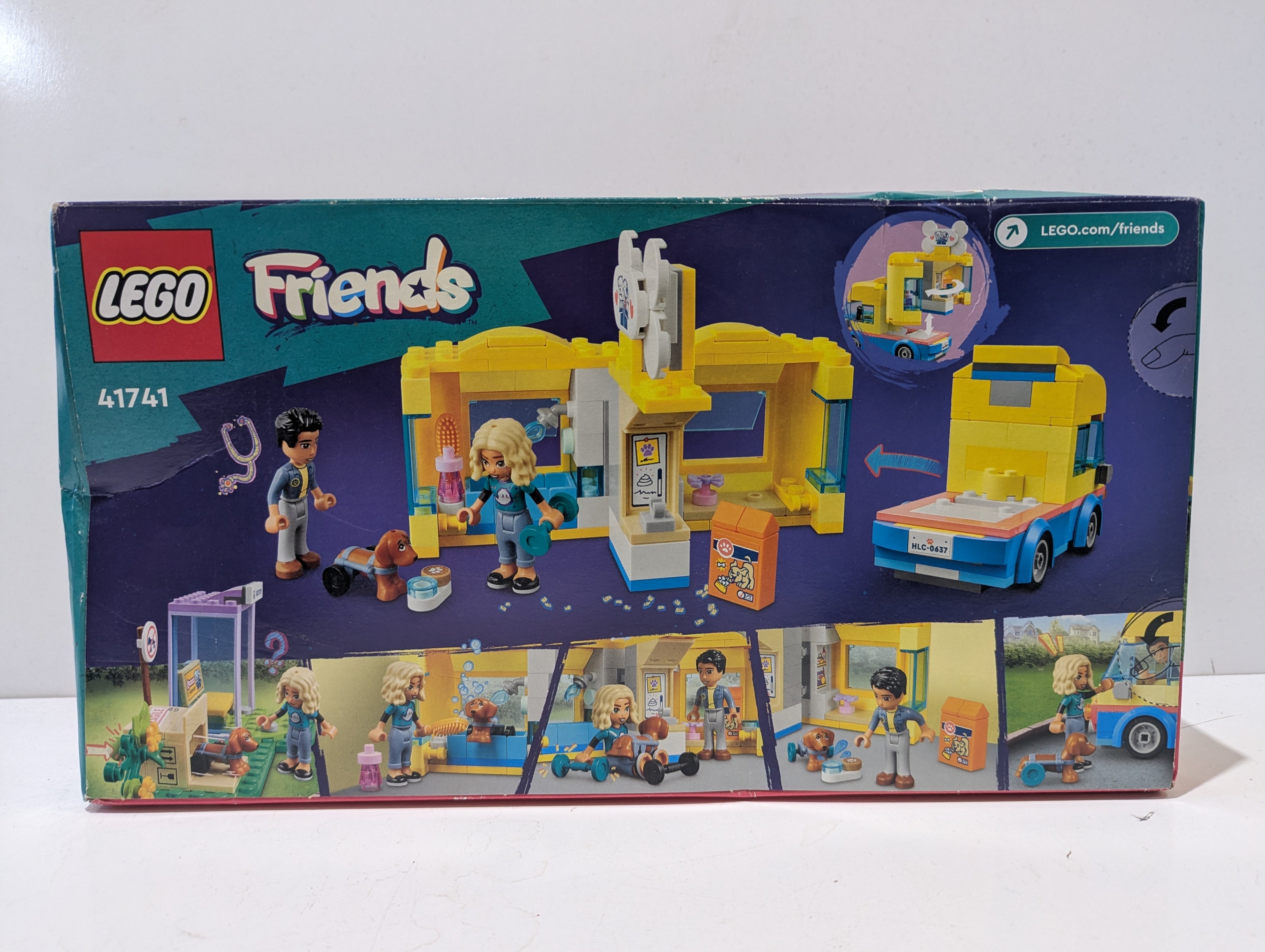 LEGO Friends 41741 Dog Rescue Van Pet Clinic Building Set Complete Boxed Toy