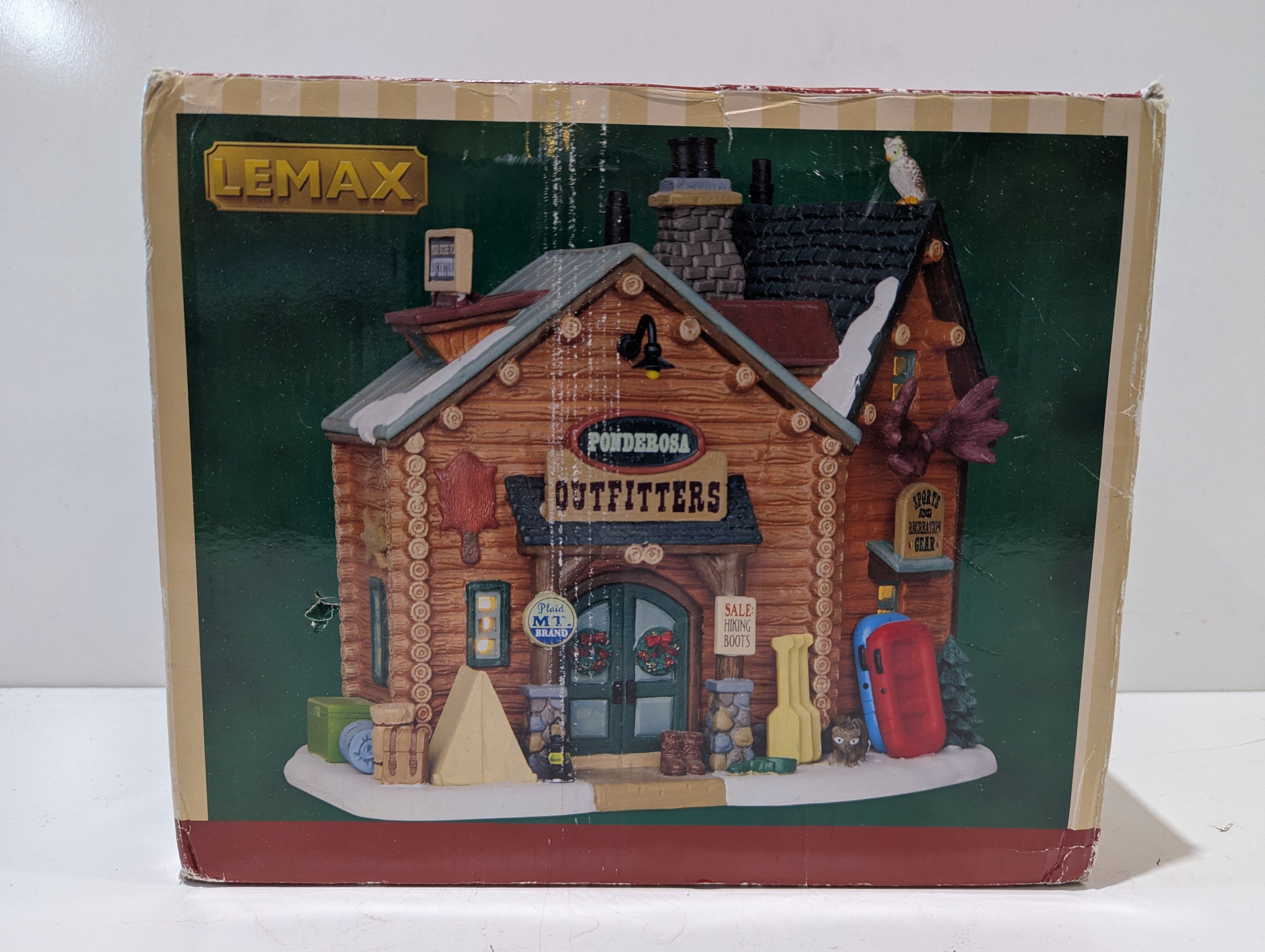 Lemax Ponderosa Outfitters Lighted Village Building Cabin Christmas Display Decor