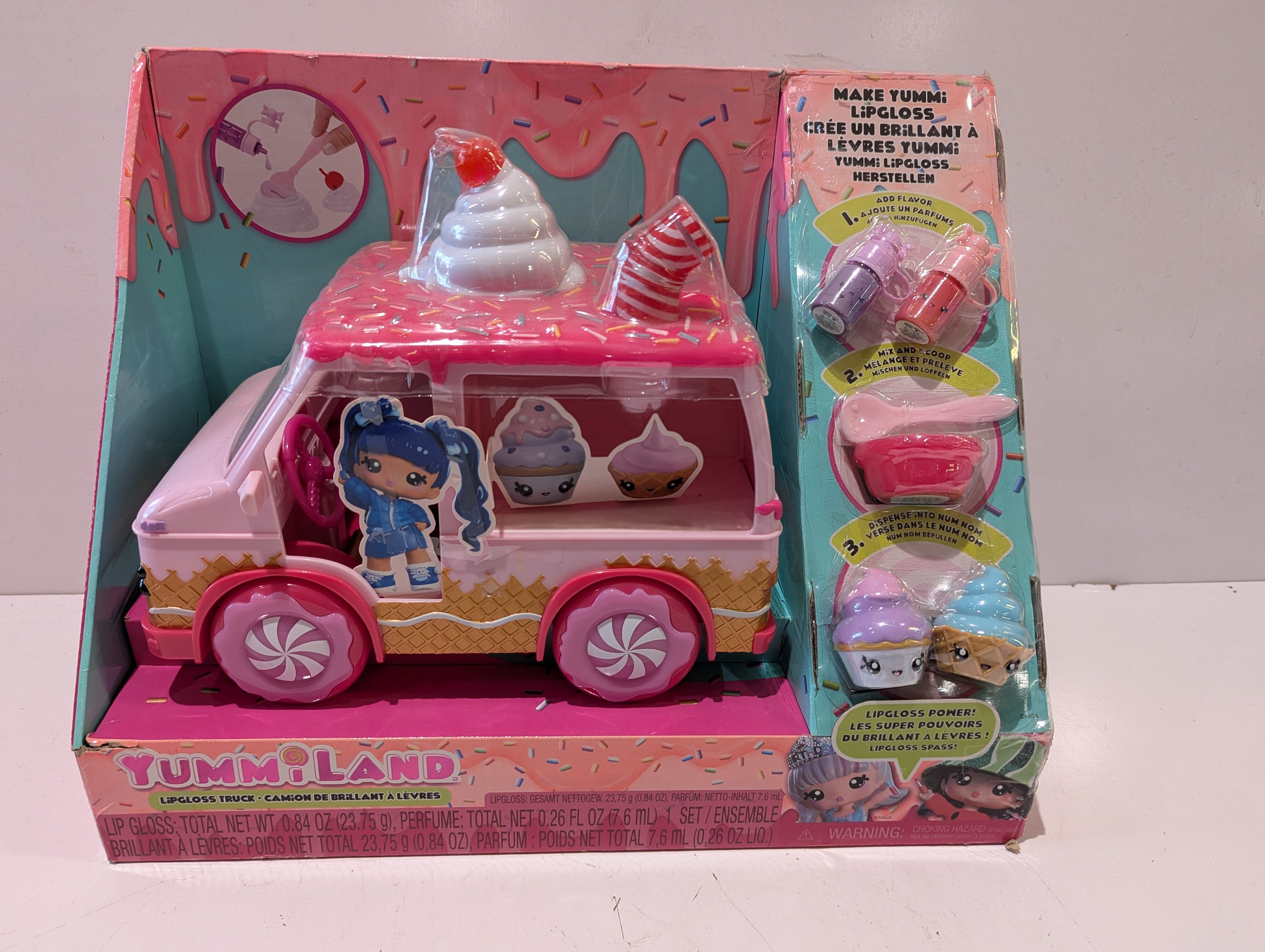 Yummi Land Lip Gloss Truck Playset DIY Lip Gloss Ice Cream Van Toy Gift Set