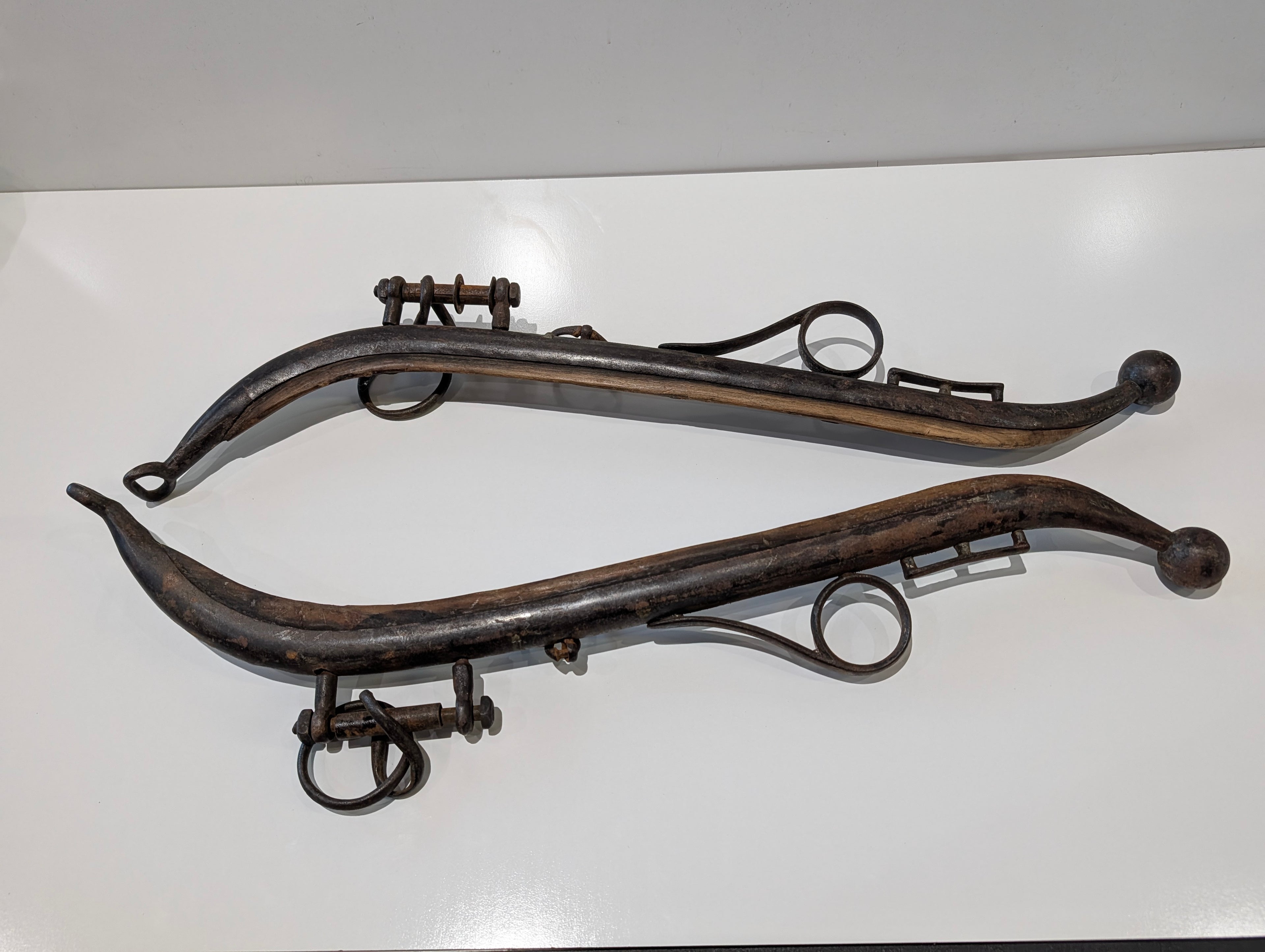 Hand Forged Iron Horse Mule Ox Yoke Neck Hames Farm Harness