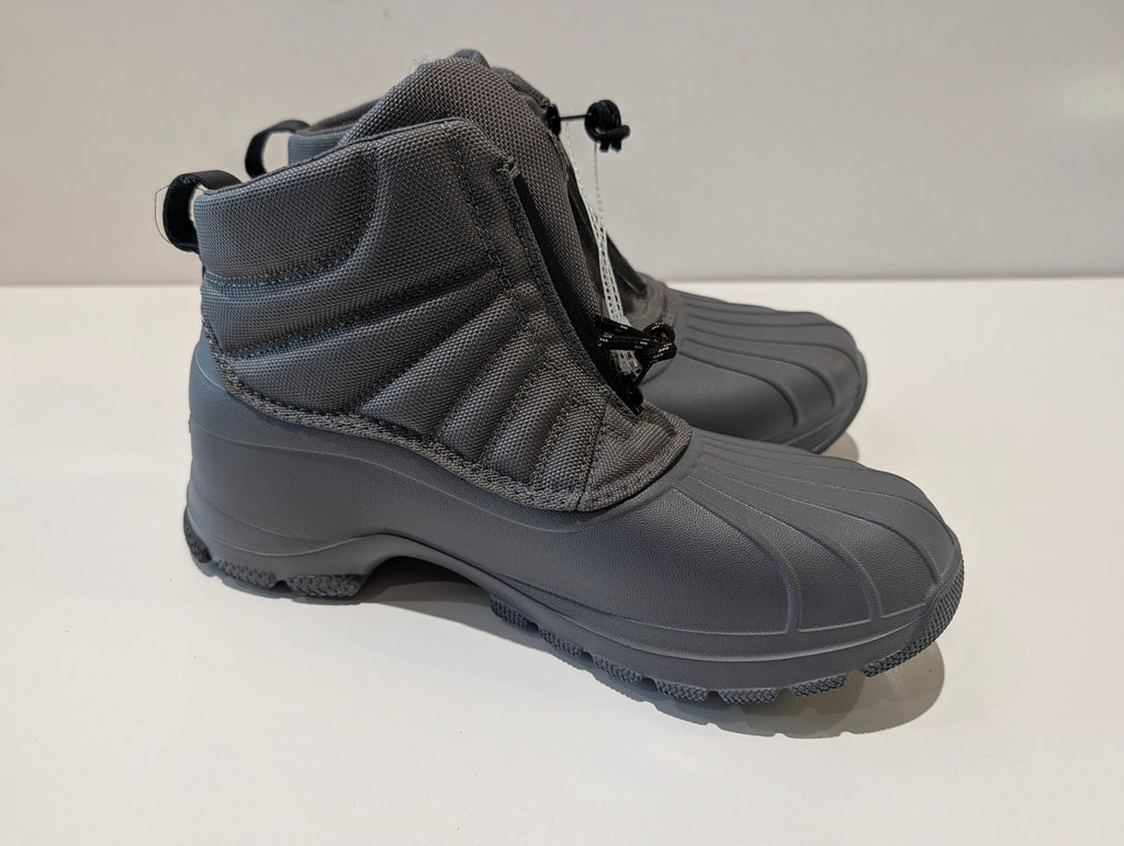 Sperry Women's Duck Boots Gray Waterproof Zip Winter Ankle Boots Size 9 STS88065