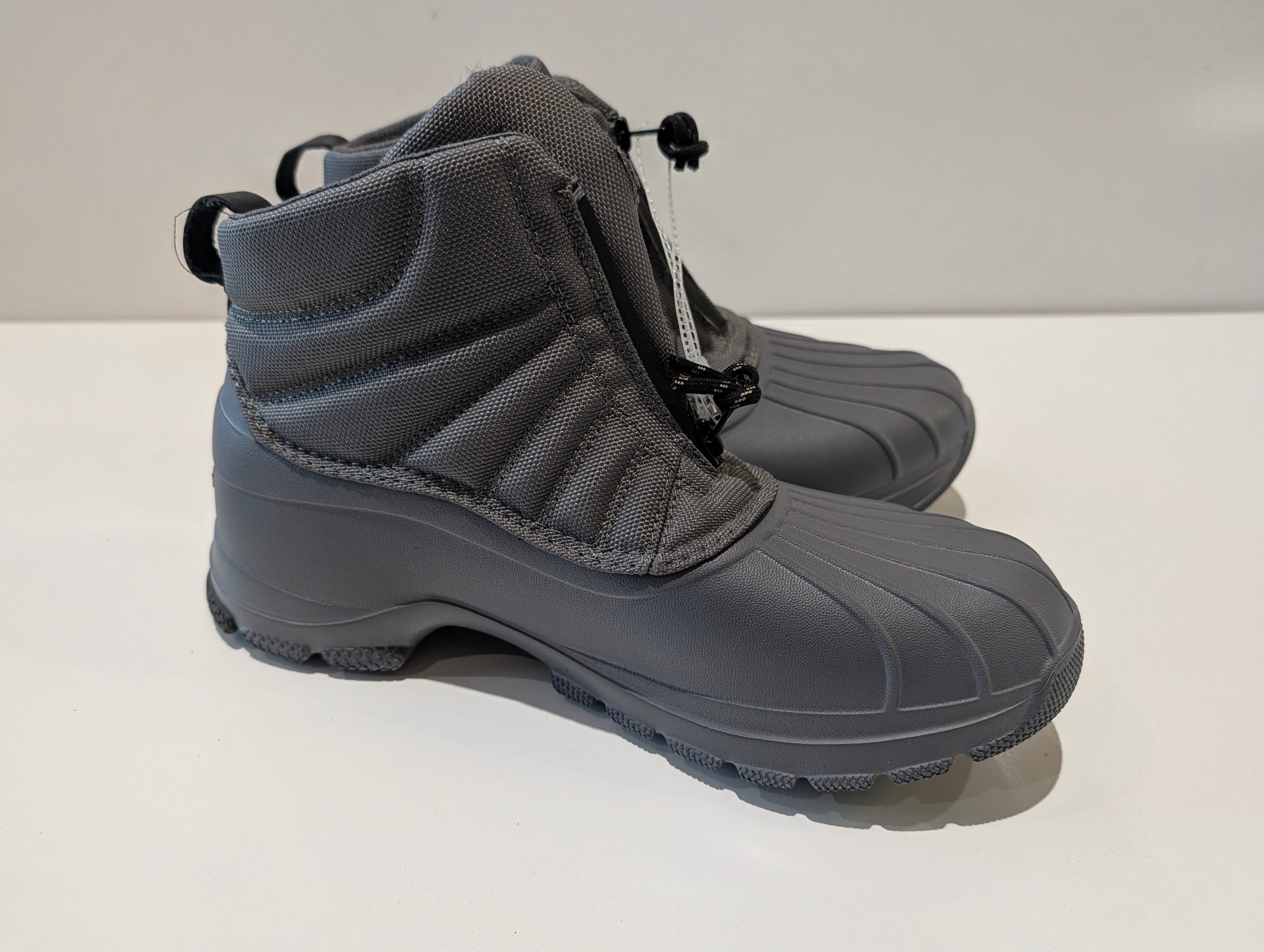 Sperry Women's Duck Boots Gray Waterproof Zip Winter Ankle Boots Size 9 STS88065