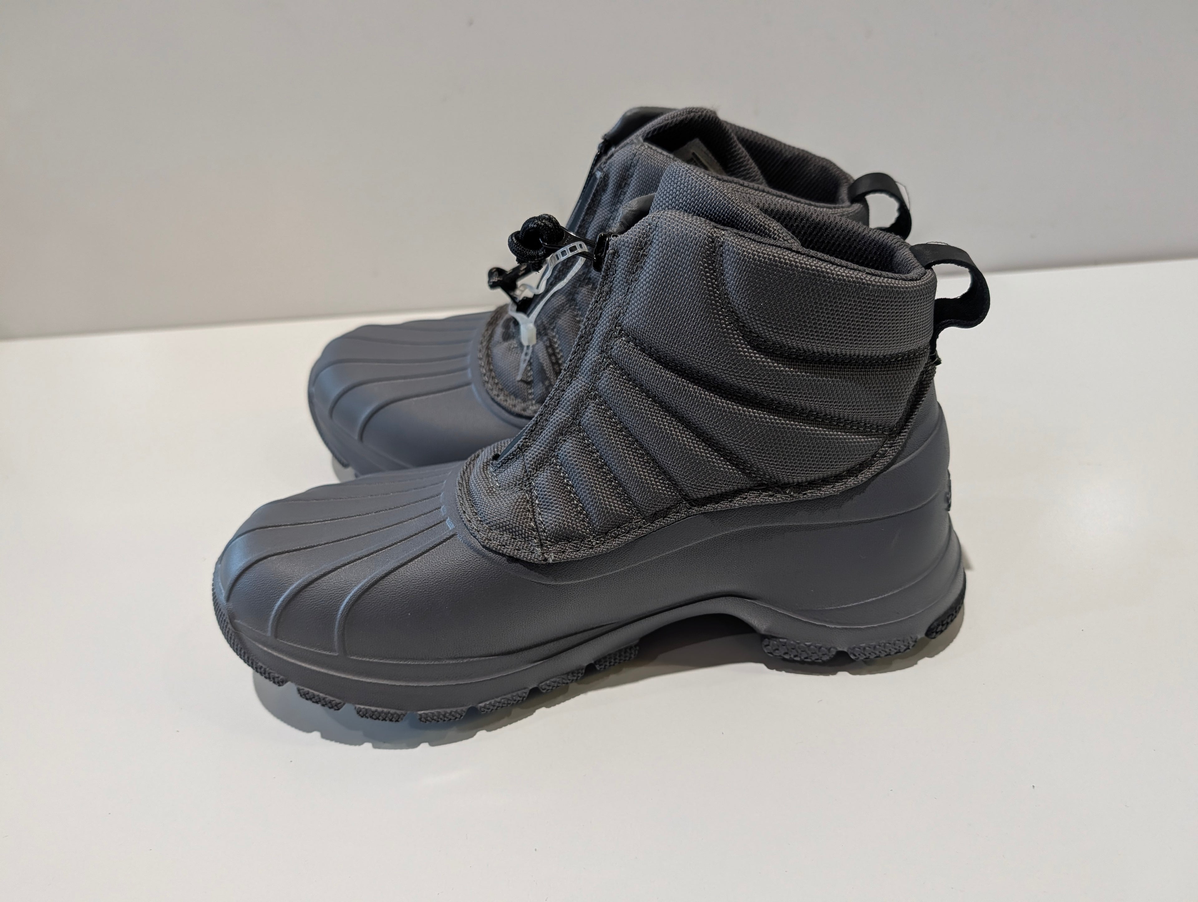 Sperry Women's Duck Boots Gray Waterproof Zip Winter Ankle Boots Size 9 STS88065