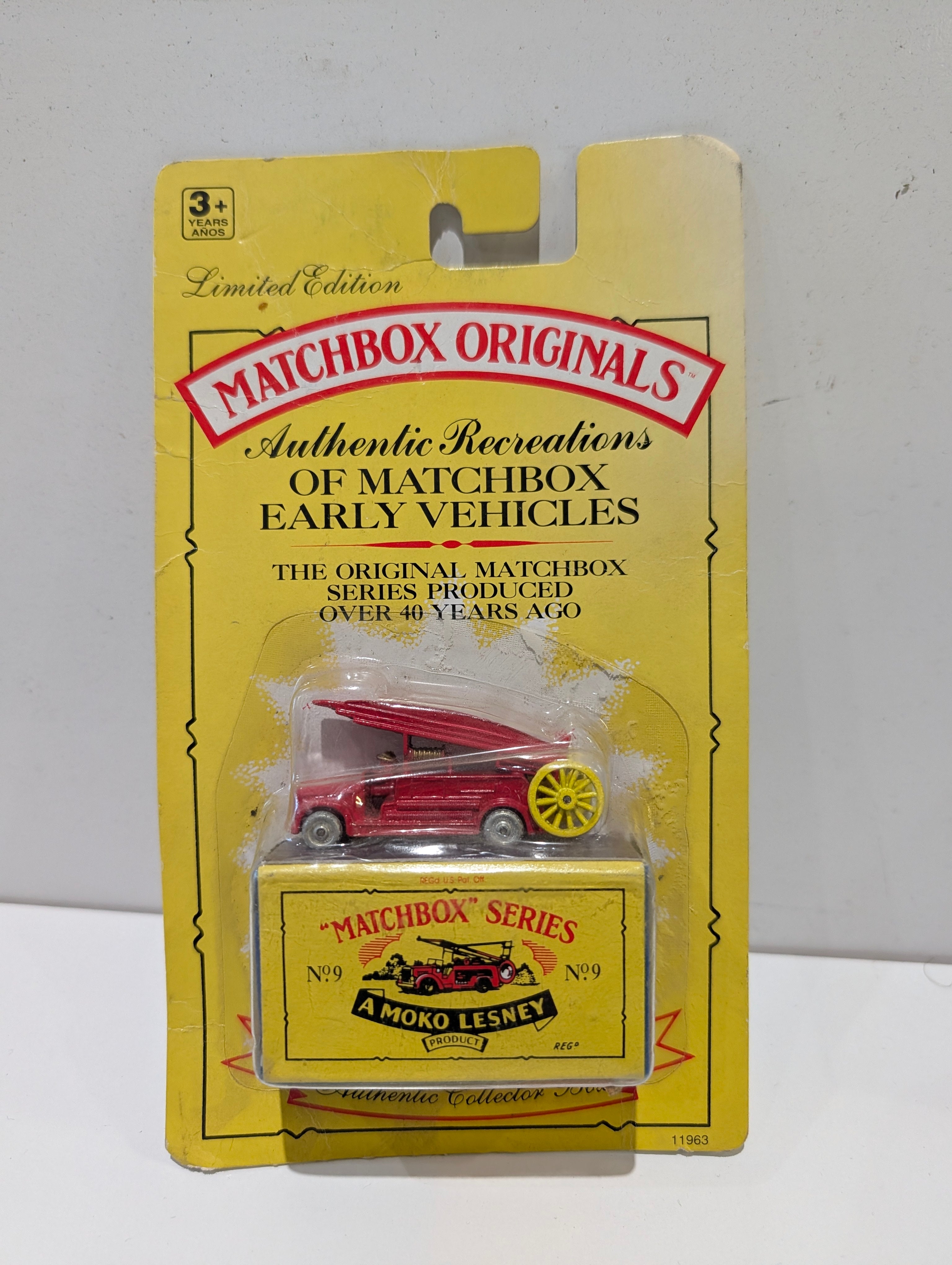 Vintage Matchbox Originals No. 9 Merryweather Fire Engine Limited Edition MOC