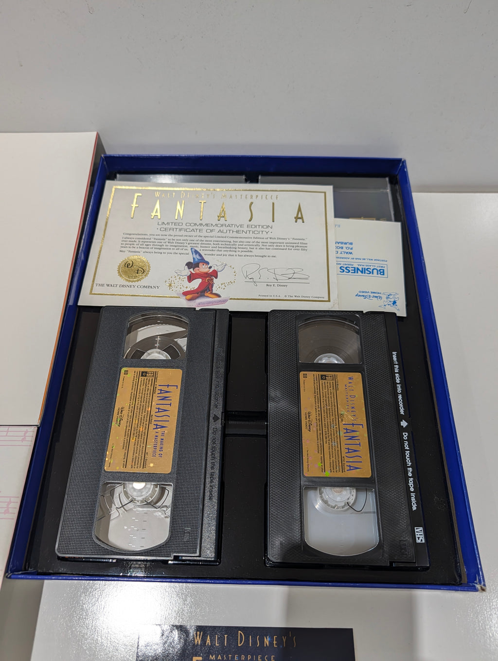 Vintage Walt Disney's Masterpiece Fantasia Deluxe Commemorative VHS Collector Box Set Complete