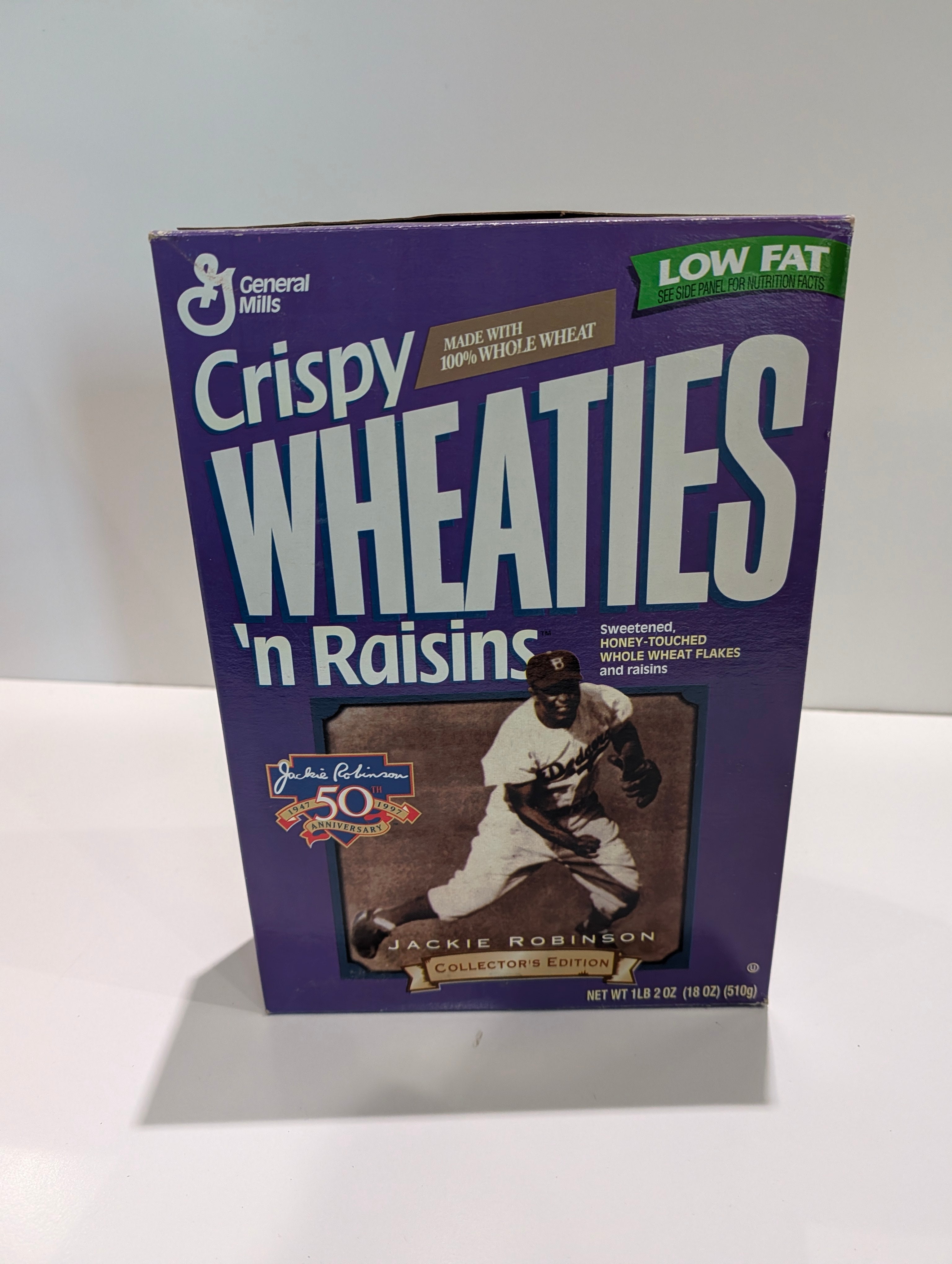 Crispy Wheaties N Raisins Jackie Robinson 50th Anniversary Collector Box